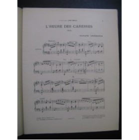 CREMIEUX Octave L'Heure des Caresses Piano 1903
