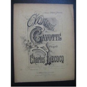 LECOCQ Charles Cydalise Gavotte Piano 1885