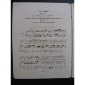 LÉCHOPIÉ Les Songes Romance Chant Piano ca1830