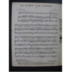 YVAIN Maurice Ça, c'est une Chose Chant Piano 1922