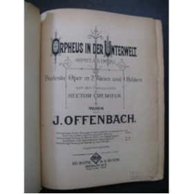 OFFENBACH Jacques Orpheus in der Unterwelt Opéra Chant Piano