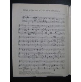 SCHWARZ Eugen Deine Augen die Haben Dédicace Chant Piano 1936