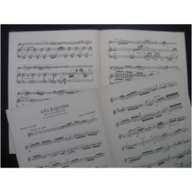 PERRIN Marcel Arlequins Piano Saxophone 1951