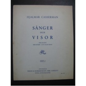 CASSERMAN Hjalmar Sanger och Visor Chant Piano Guitare 1939