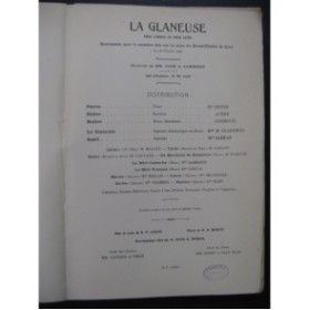 FOURDRAIN Félix La Glaneuse Opéra Chant Piano 1909
