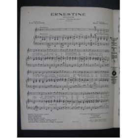 MORETTI Raoul Ernestine Couplets Chant Piano 1924