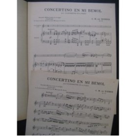 WEBER Concertino en mi b Clarinette Piano