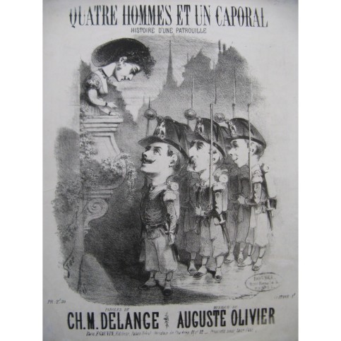 OLIVIER Auguste Quatre Hommes et un Caporal Chant Piano XIXe