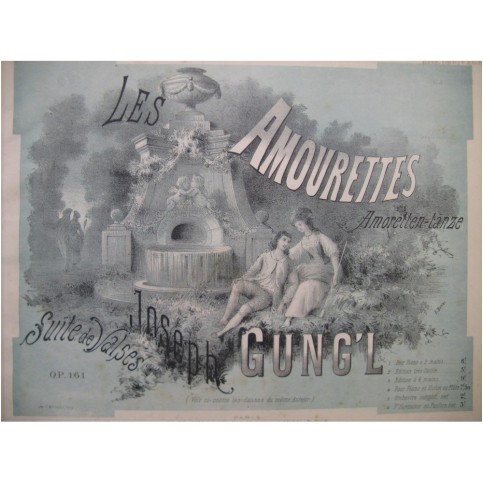 GUNG'L Joseph Les Amourettes (Amoretten-tanze) Piano ca1880