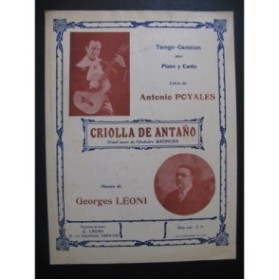 LÉONI Georges Criolla De Antano Chant Piano