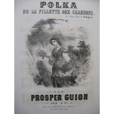 GUION Prosper De La Fillette aux Chansons Piano XIXe siècle