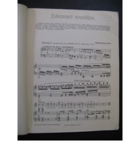NOVAK Vitezslav Zvikovsky Rarasek Opéra Chant Piano 1915