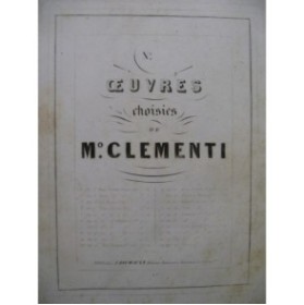 CLEMENTI Muzio 6 Sonates op 4 Piano ca1850