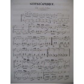 ANDRÉ Ch. E. Nuits d'Afrique Polka Orientale Manuscrit Piano XIXe