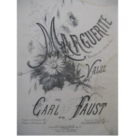 FAUST Carl Marguerite Valse Violon Piano ca1880