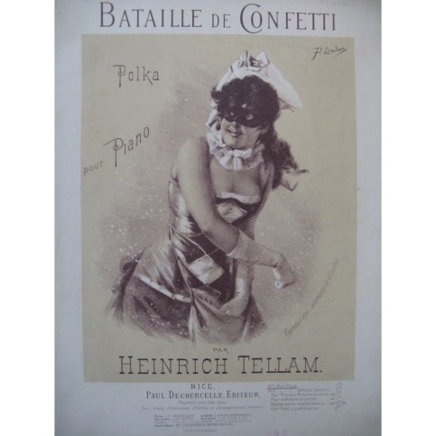 TELLAM Heinrich Bataille de Confetti Piano ca1890