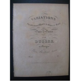 DUSSEK J. L. Variations sur Chantons l'Hymen Piano ca1850
