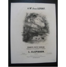 CLAPISSON Louis Chante Petit Oiseau Chant Piano ca1840