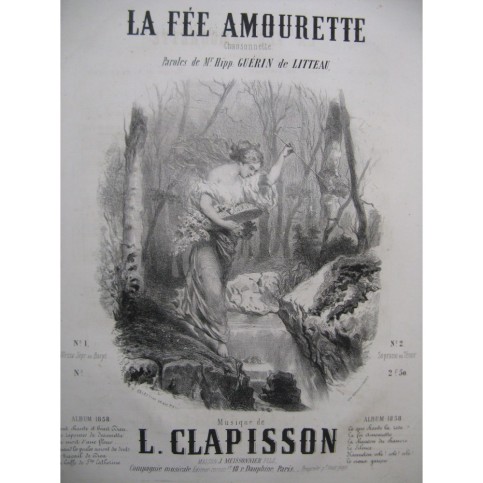 CLAPISSON Louis La Fée Amourette Nanteuil Chant Piano 1858