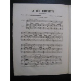 CLAPISSON Louis La Fée Amourette Nanteuil Chant Piano 1858