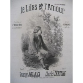 LERICHE Charles Le Lilas et L'Amour Chant Piano XIXe siècle
