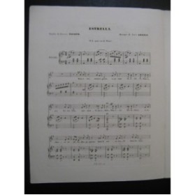 ABADIE Louis Estrella Chant Piano ca1845