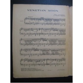 GOLDBERG Phil. et MAGINE Frank Venetian Moon Piano 1920