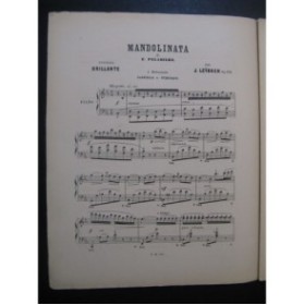 LEYBACH J. Mandolinata Piano 1871