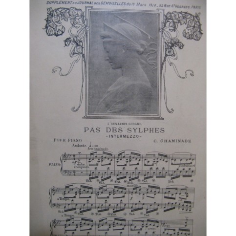 CHAMINADE Cécile Pas des Sylphes Piano 1910