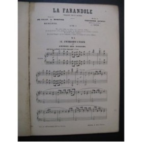 DUBOIS Théodore La Farandole Ballet Piano 1893