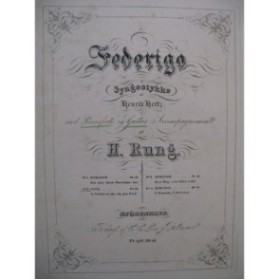 RUNG H. Federigo No 2 Sang Chant Piano ou Guitare XIXe