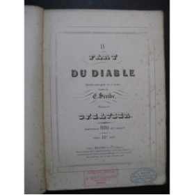 AUBER D. F. E. La Part du Diable Opéra Chant Piano ca1850