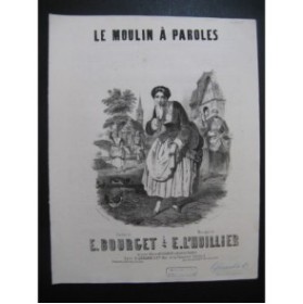 L'HUILLIER Edmond Le Moulin à Paroles Chant Piano ca1860