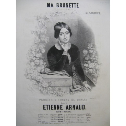 ARNAUD Etienne Ma Brunette Chant Piano ca1850