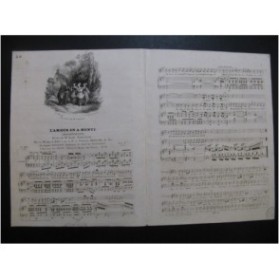 PANSERON Auguste L'Amour En A Menti Chant Piano ca1830
