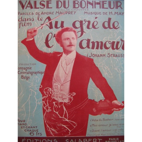 MAY Hans Valse du Bonheur Chant Piano 1933