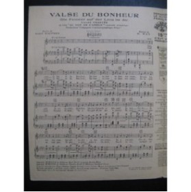 MAY Hans Valse du Bonheur Chant Piano 1933