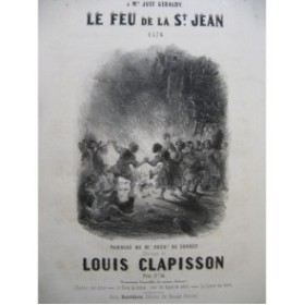 CLAPISSON Louis Le Feu de la St Jean Chant Piano ca1850