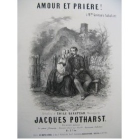 POTHARST Jacques Amour et Prière Chant Piano ca1850