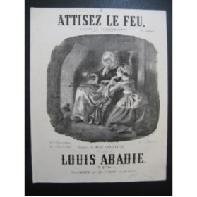 ABADIE Louis Attisez le Feu Chant Piano ca1855
