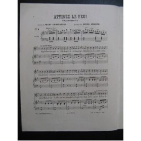 ABADIE Louis Attisez le Feu Chant Piano ca1855