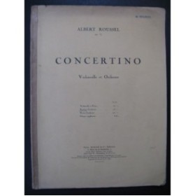 ROUSSEL Albert Concertino op 57 Violoncelle Orchestre 1937