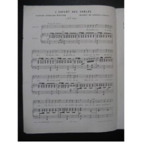 SCONCIA Giovanni L'Enfant des Sables Chant Piano ca1850