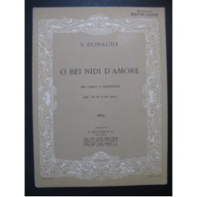 DONAUDY S. O Bei nidi d'amore Chant Piano 1950