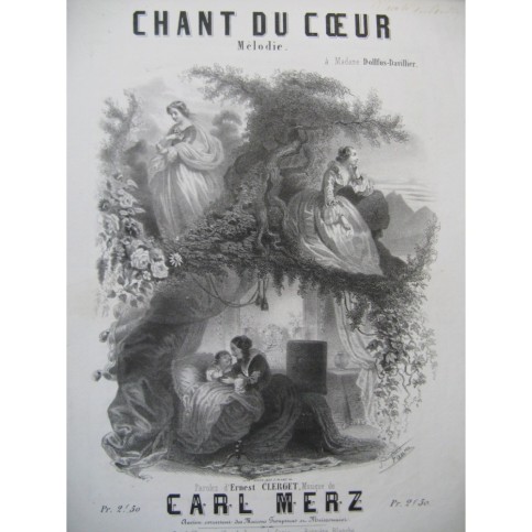 MERZ Carl Chant du Coeur Chant Piano ca1850