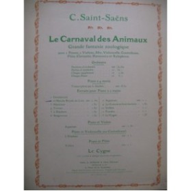 SAINT-SAËNS Camille Marche Royale du Lion Piano 1922