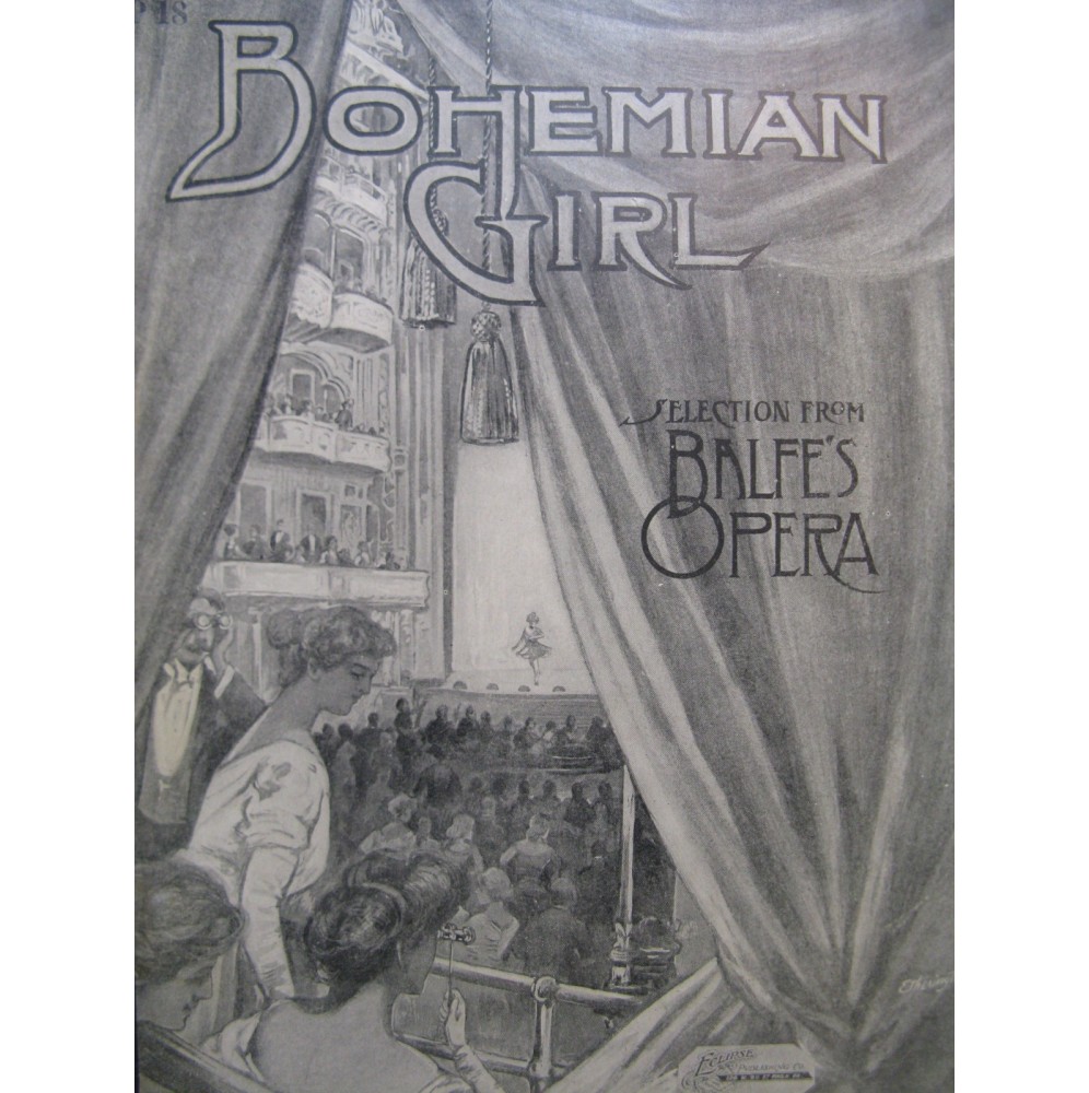 CRAMER Henri Selection from Balfe's Opera Bohemian Girl Piano 1918
