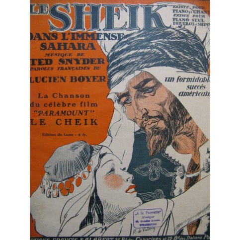 SNYDER Ted Le Sheik of Araby Piano 1921