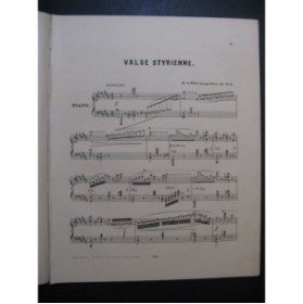 WOLLENHAUPT H. A. Valse Styrienne Piano XIXe siècle