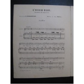 THYS A. L'Oiseau Bleu Chant Piano XIXe siècle